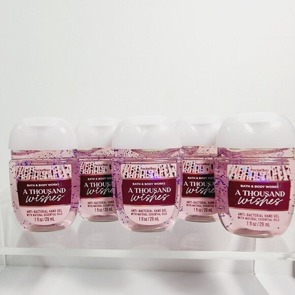 5 A THOUSAND WISHES Bath & Body Works Anti Bacterial Hand Gel Pocketbacs 1oz - Picture 3 of 6